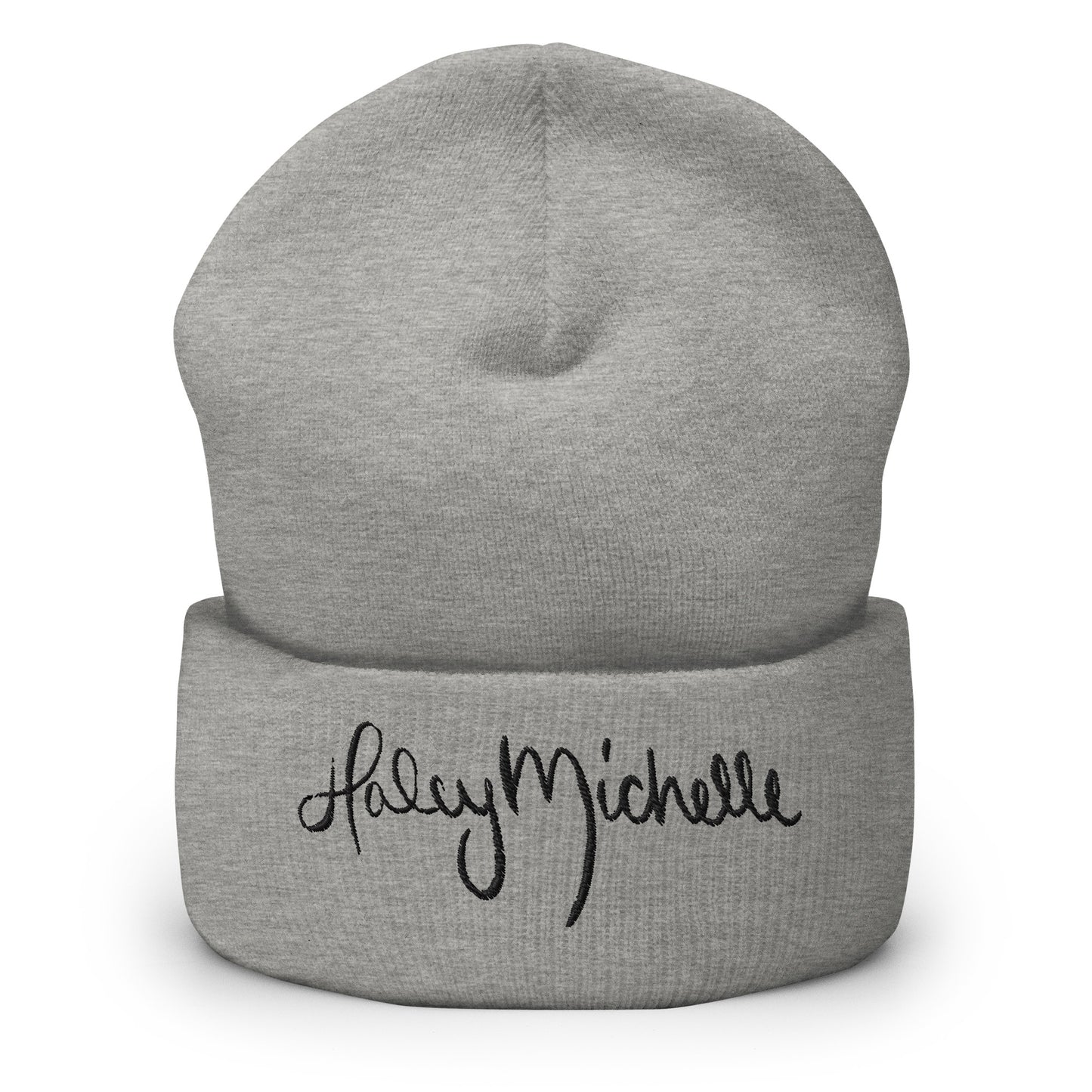 Embroidered Signature in Black Beanie
